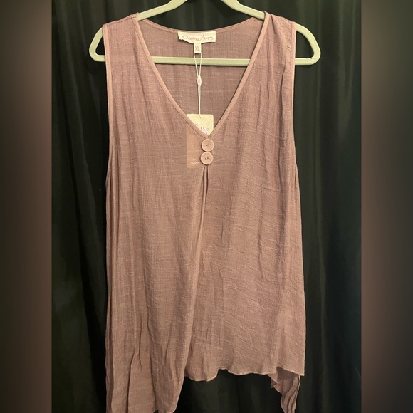 Pretty Angel Mauve Sleeveless Blouse - Picture 1 of 3